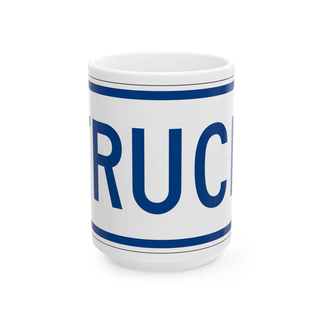 Truck plate South Carolina (South Carolina) (Road Sign) White Coffee Mug 15oz - Go Mug Yourself