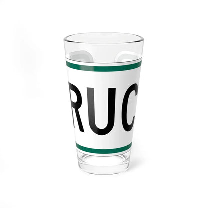 Truck plate South Dakota (South Dakota) (Road Sign) Pint Glass 16oz 16oz - Go Mug Yourself