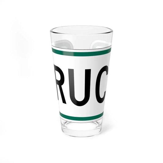 Truck plate South Dakota (South Dakota) (Road Sign) Pint Glass 16oz 16oz - Go Mug Yourself