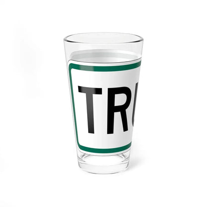 Truck plate South Dakota (South Dakota) (Road Sign) Pint Glass 16oz - Go Mug Yourself