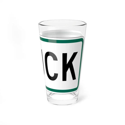 Truck plate South Dakota (South Dakota) (Road Sign) Pint Glass 16oz - Go Mug Yourself