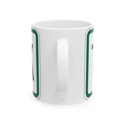 Truck plate South Dakota (South Dakota) (Road Sign) White Coffee Mug - Go Mug Yourself