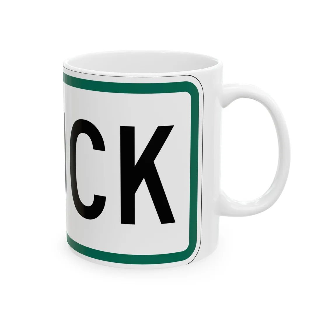 Truck plate South Dakota (South Dakota) (Road Sign) White Coffee Mug - Go Mug Yourself