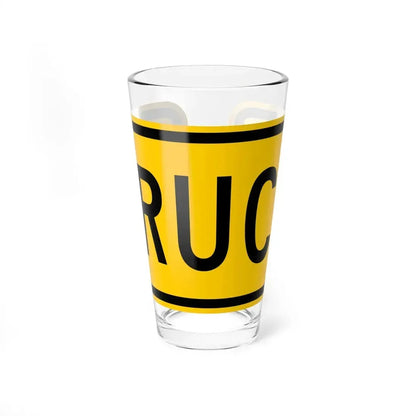 Truck plate Wyoming (Wyoming) (Road Sign) Pint Glass 16oz 16oz - Go Mug Yourself