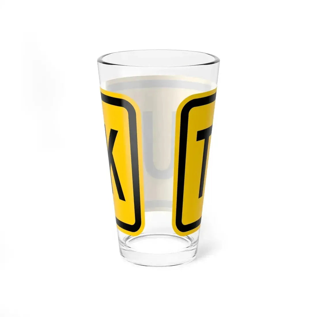 Truck plate Wyoming (Wyoming) (Road Sign) Pint Glass 16oz - Go Mug Yourself