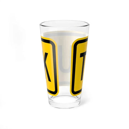 Truck plate Wyoming (Wyoming) (Road Sign) Pint Glass 16oz - Go Mug Yourself