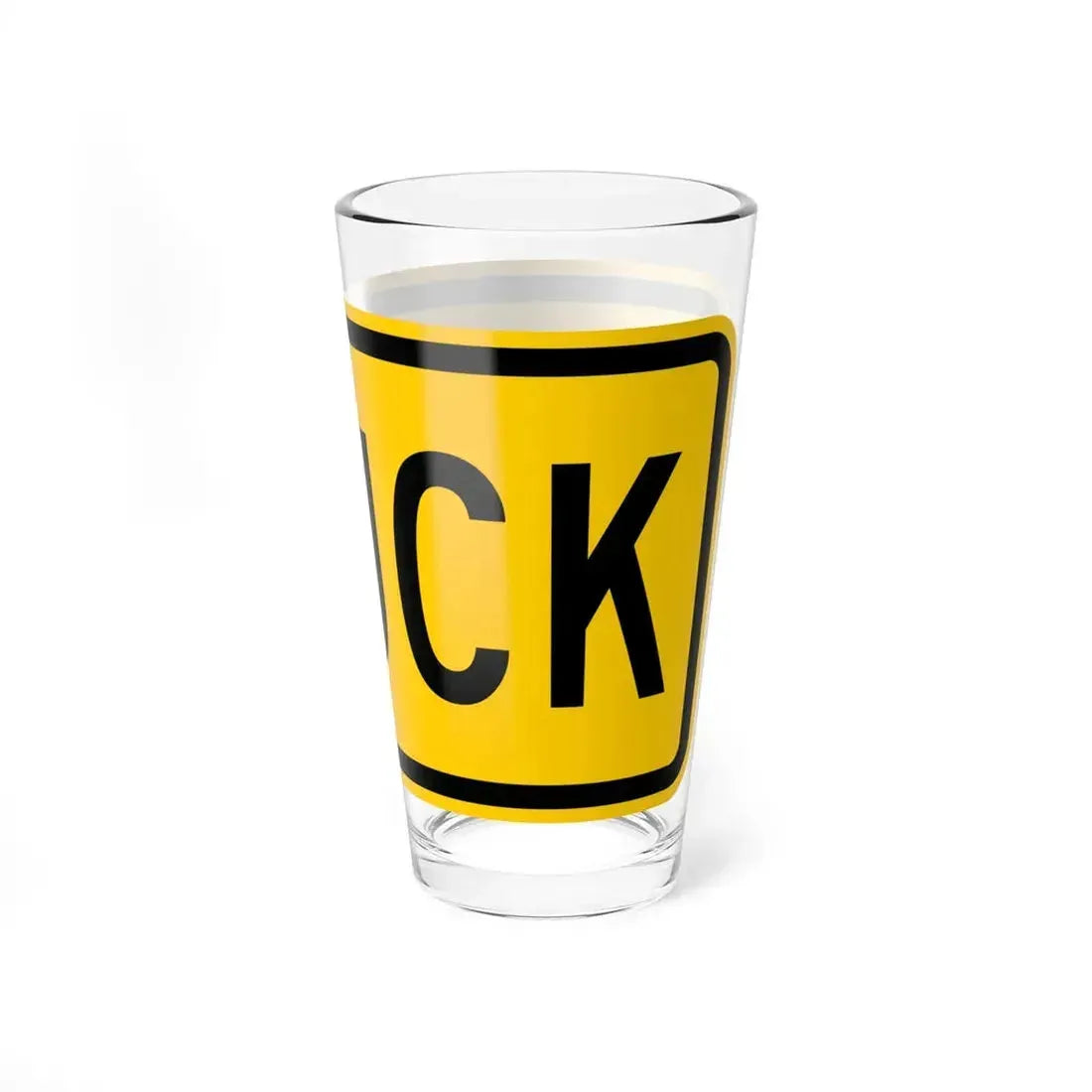 Truck plate Wyoming (Wyoming) (Road Sign) Pint Glass 16oz - Go Mug Yourself