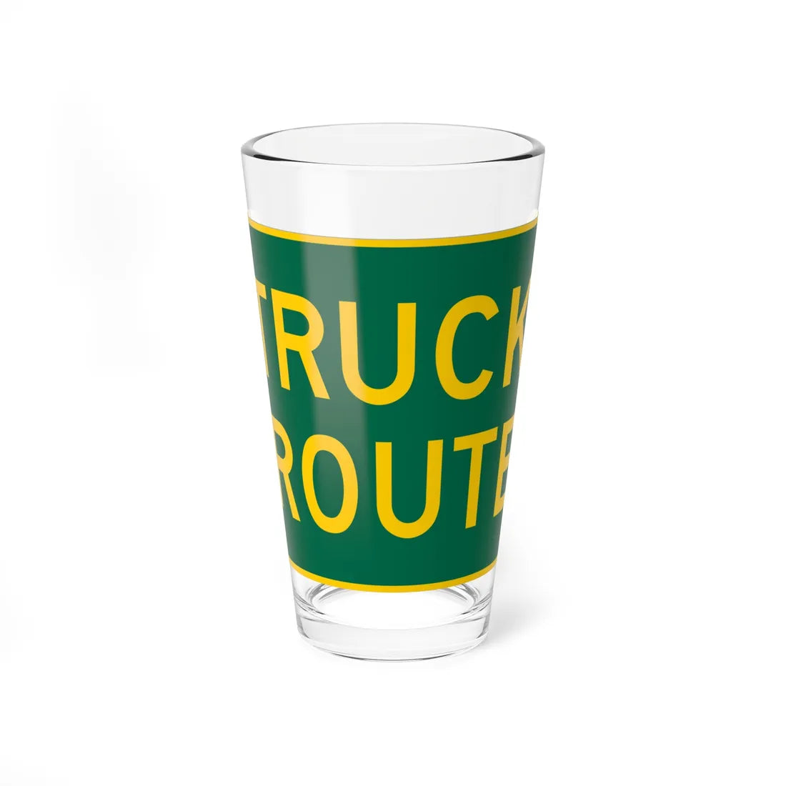 Truck Route plate GSP (New Jersey) (Road Sign) Pint Glass 16oz 16oz - Go Mug Yourself