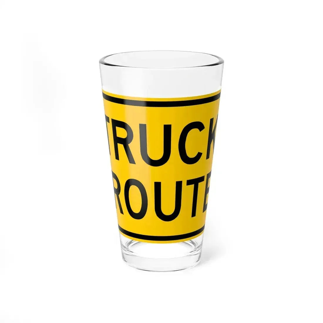 Truck Route plate Wyoming (Wyoming) (Road Sign) Pint Glass 16oz 16oz - Go Mug Yourself