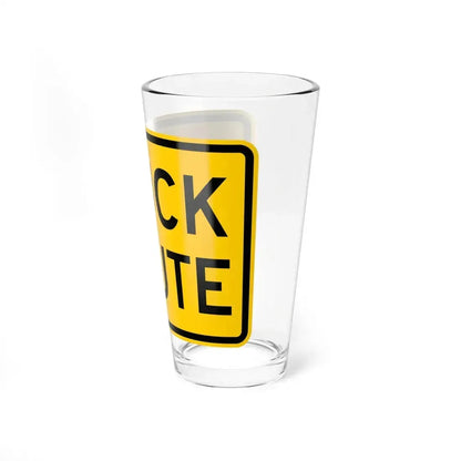 Truck Route plate Wyoming (Wyoming) (Road Sign) Pint Glass 16oz - Go Mug Yourself
