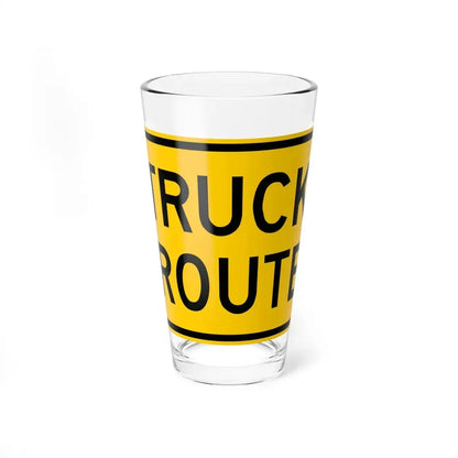 Truck Route plate Wyoming (Wyoming) (Road Sign) Pint Glss 16oz 16oz - Go Mug Yourself