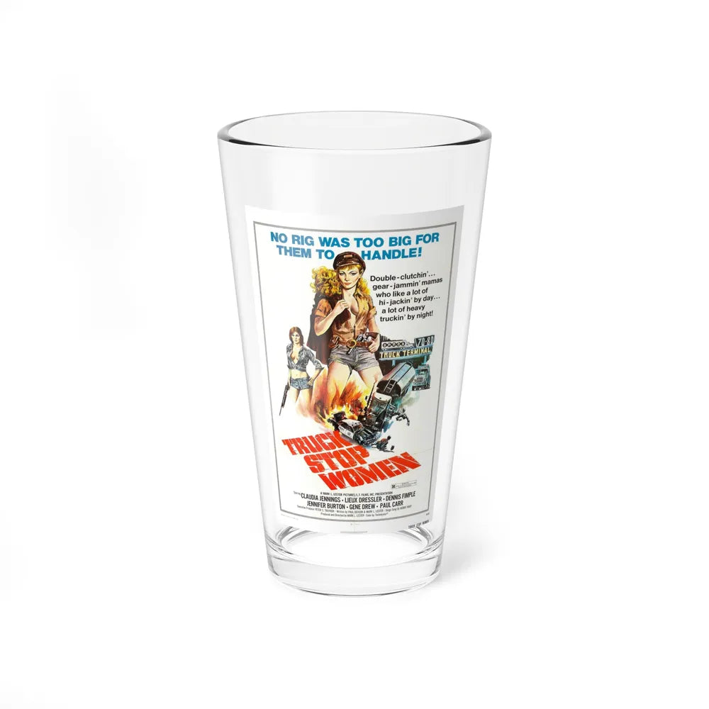 TRUCK STOP WOMEN 1974 Movie Poster - Pint Glass 16oz-16oz-Go Mug Yourself