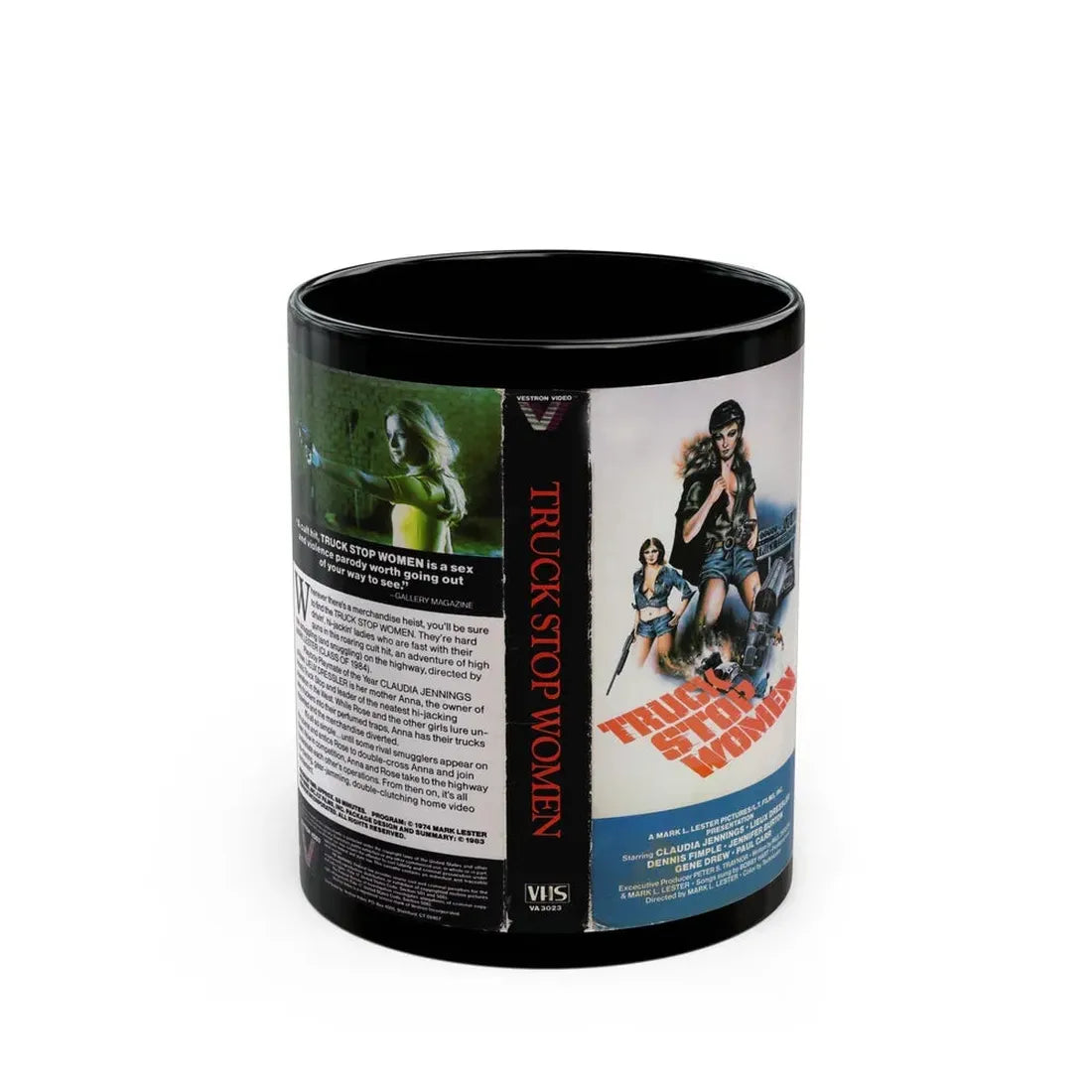 TRUCK STOP WOMEN (VHS COVER) - Black Coffee Mug 11oz - Go Mug Yourself