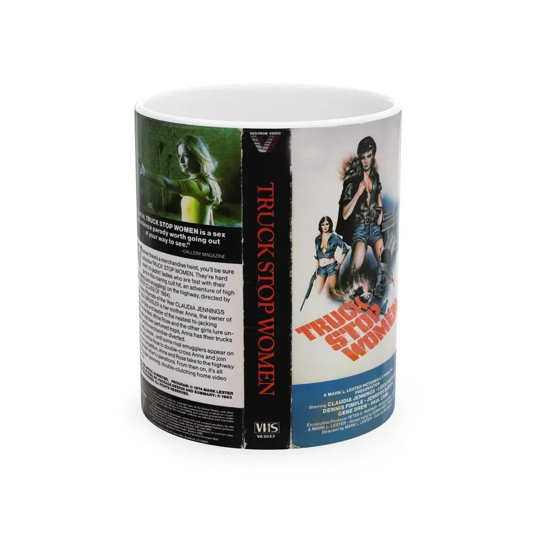 TRUCK STOP WOMEN (VHS COVER) - White Coffee Mug 11oz - Go Mug Yourself