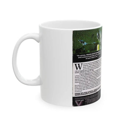 TRUCK STOP WOMEN (VHS COVER) - White Coffee Mug - Go Mug Yourself