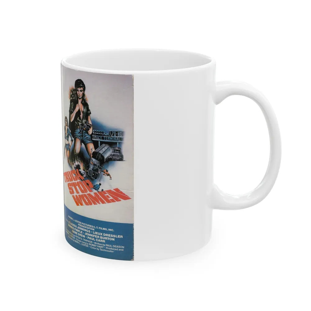 TRUCK STOP WOMEN (VHS COVER) - White Coffee Mug-Go Mug Yourself