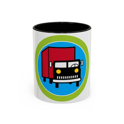 Truck Transportation (Boy Scout Merit Badge) Accent Coffee Mug 11oz Black - Go Mug Yourself