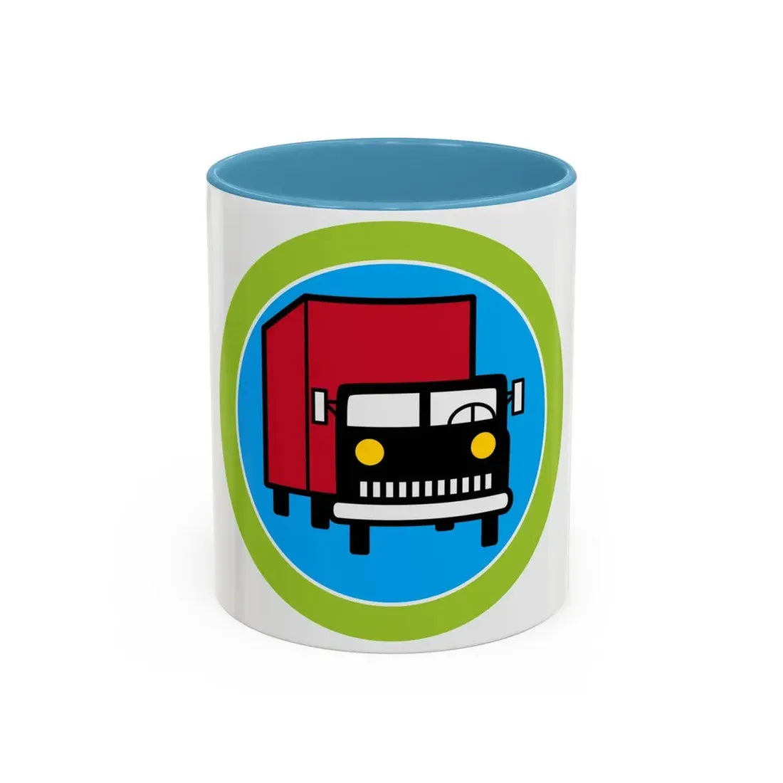 Truck Transportation (Boy Scout Merit Badge) Accent Coffee Mug 11oz Light Blue - Go Mug Yourself