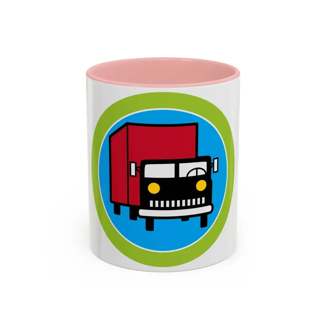 Truck Transportation (Boy Scout Merit Badge) Accent Coffee Mug 11oz Pink - Go Mug Yourself