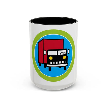 Truck Transportation (Boy Scout Merit Badge) Accent Coffee Mug 15oz Black - Go Mug Yourself