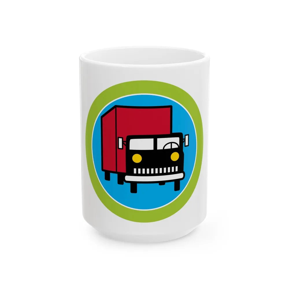 Truck Transportation (Boy Scout Merit Badge) White Coffee Mug-15oz-Go Mug Yourself