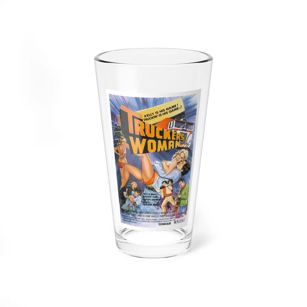 TRUCKER'S WOMAN 1975 Movie Poster - Pint Glass 16oz-16oz-Go Mug Yourself