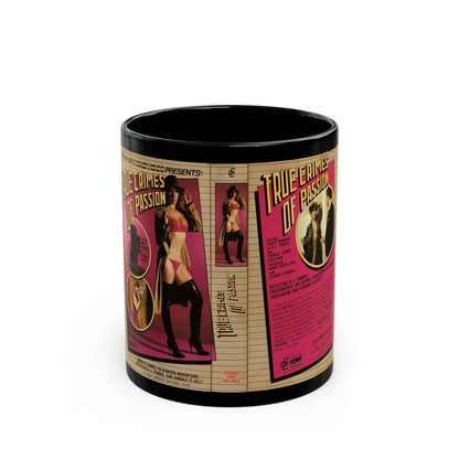 TRUE CRIMES OF PASSION (VHS COVER) - Black Coffee Mug-11oz-Go Mug Yourself