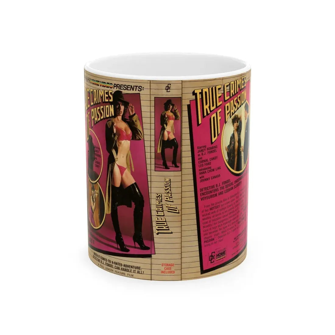 TRUE CRIMES OF PASSION (VHS COVER) - White Coffee Mug 11oz - Go Mug Yourself
