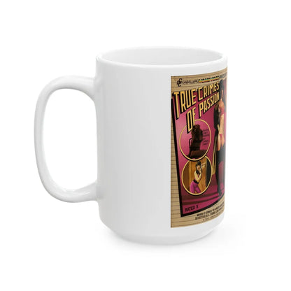 TRUE CRIMES OF PASSION (VHS COVER) - White Coffee Mug-Go Mug Yourself