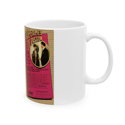 TRUE CRIMES OF PASSION (VHS COVER) - White Coffee Mug - Go Mug Yourself