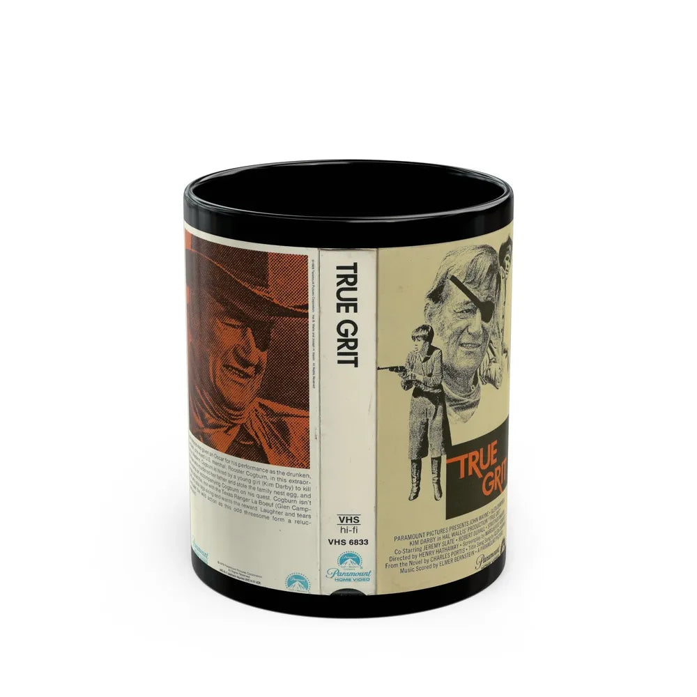 TRUE GRIT (VHS COVER) - Black Coffee Mug-11oz-Go Mug Yourself