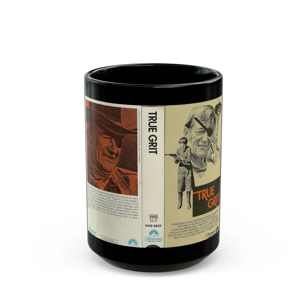 TRUE GRIT (VHS COVER) - Black Coffee Mug-15oz-Go Mug Yourself