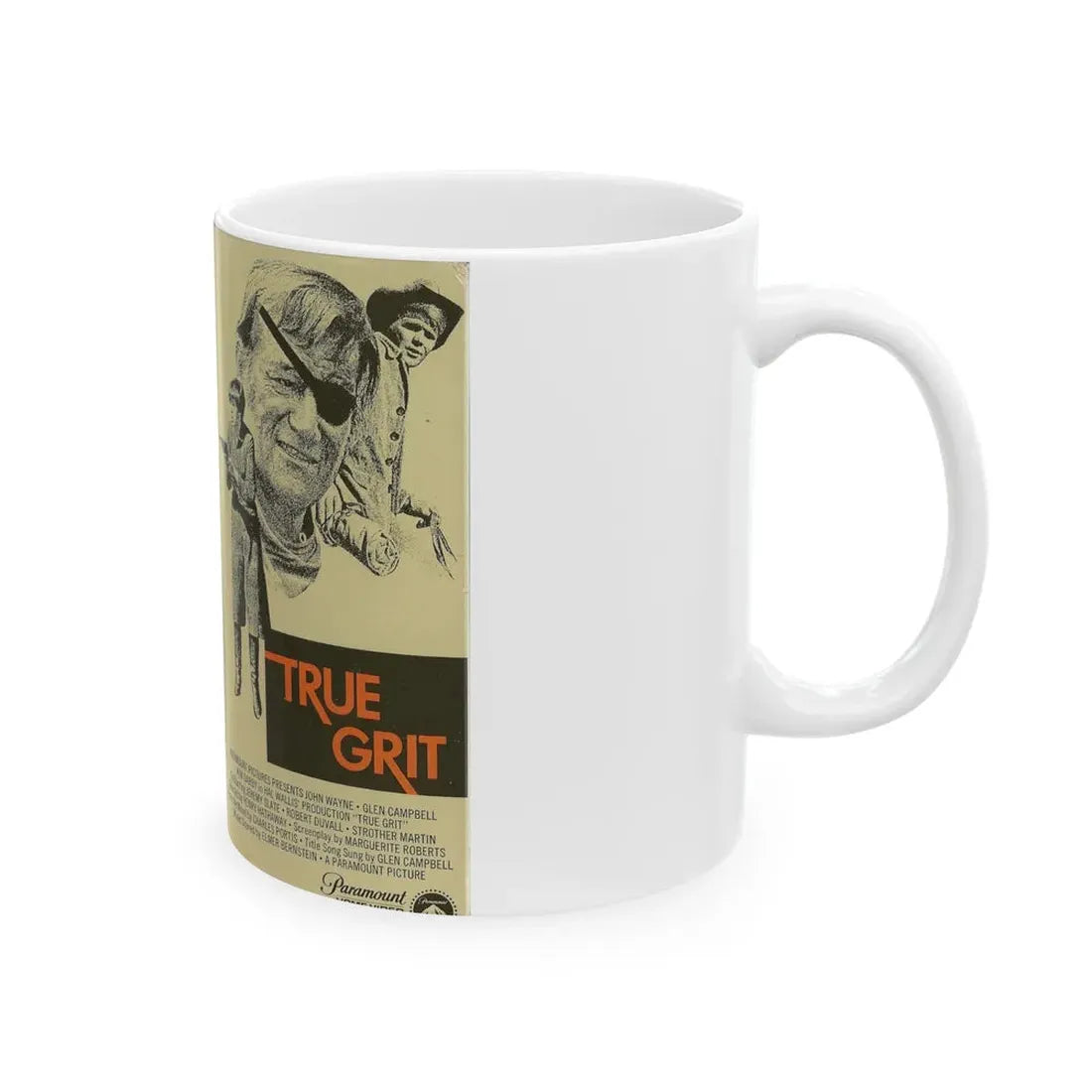 TRUE GRIT (VHS COVER) - White Coffee Mug - Go Mug Yourself