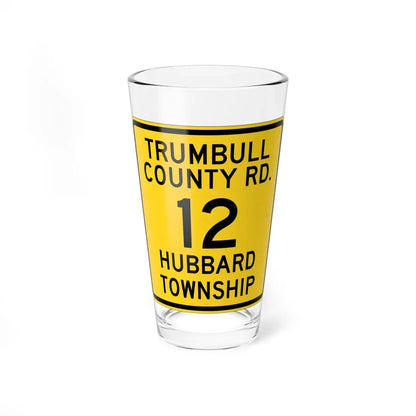 Trumbull County Route 12 OH (Ohio) (Road Sign) Pint Glass 16oz 16oz - Go Mug Yourself