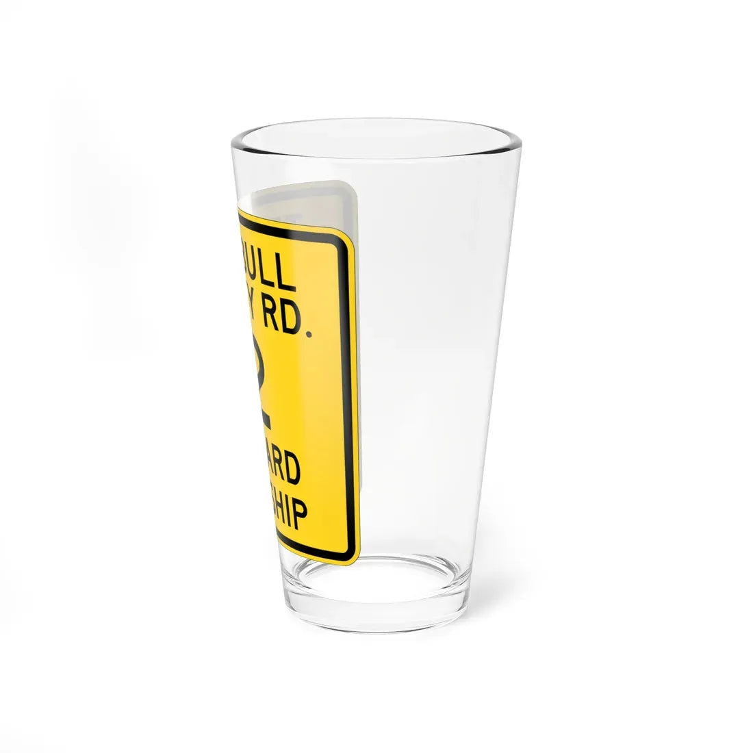 Trumbull County Route 12 OH (Ohio) (Road Sign) Pint Glass 16oz - Go Mug Yourself