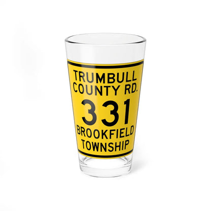 Trumbull County Route 331 OH (Ohio) (Road Sign) Pint Glass 16oz 16oz - Go Mug Yourself