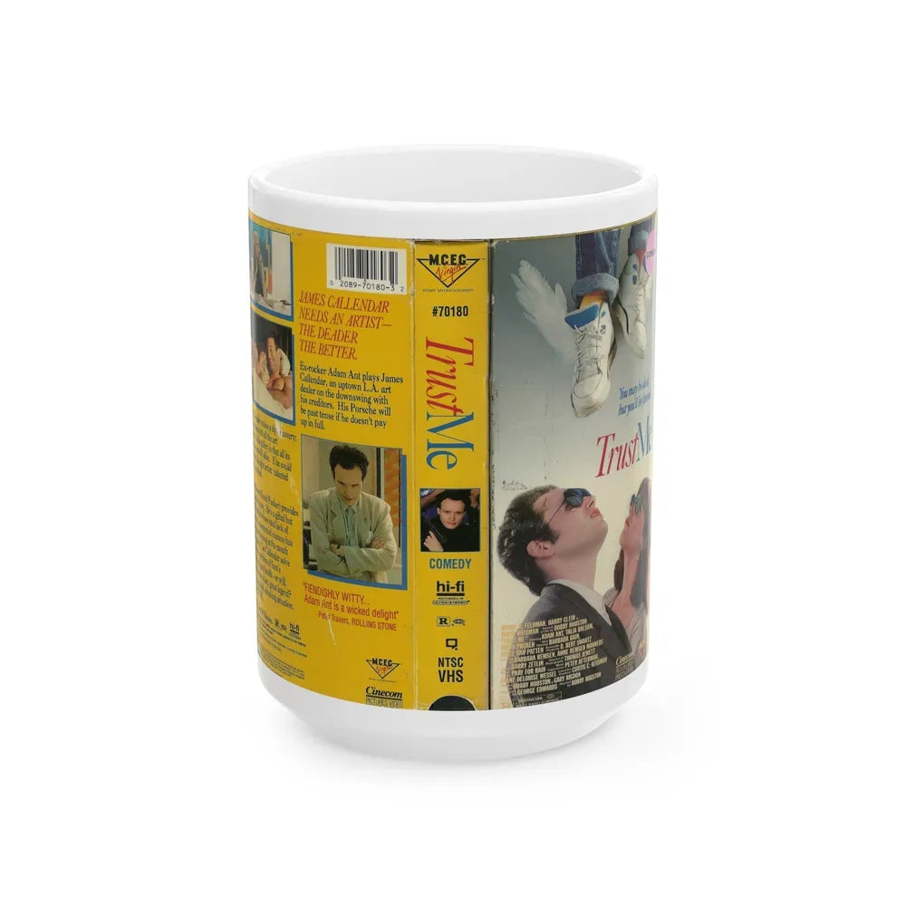 TRUST ME (VHS COVER) - White Coffee Mug-15oz-Go Mug Yourself