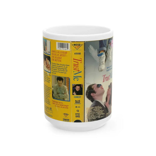 TRUST ME (VHS COVER) - White Coffee Mug 15oz - Go Mug Yourself