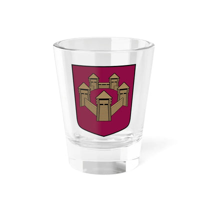 Tērvetes pagasta ģerbonis (Latvia) (Coat of Arms) Shot Glass 1.5oz 1.5oz - Go Mug Yourself