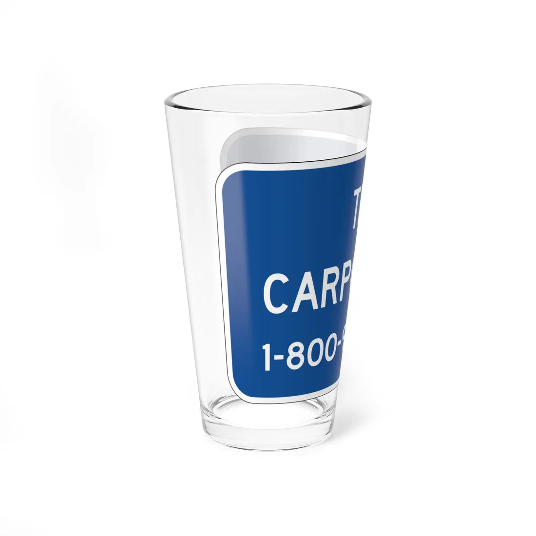 TRY CARPOOLING 1800998RIDE FDOT Road sign FTP-56-04 (Florida) (Road Sign) Pint Glass 16oz - Go Mug Yourself