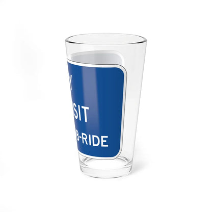 TRY TRANSIT 1800998RIDE FDOT Road sign FTP-59-04 (Florida) (Road Sign) Pint Glass 16oz - Go Mug Yourself