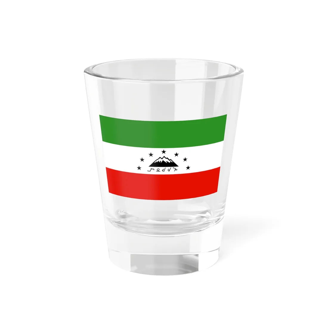 Цахурскии флаг Tsakhur flag علم تساخور (Russia) Shot Glass 1.5oz 1.5oz - Go Mug Yourself