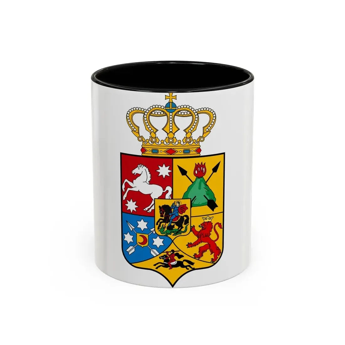 Tsardom of Georgian Emblem - Accent Coffee Mug 11oz Black - Go Mug Yourself