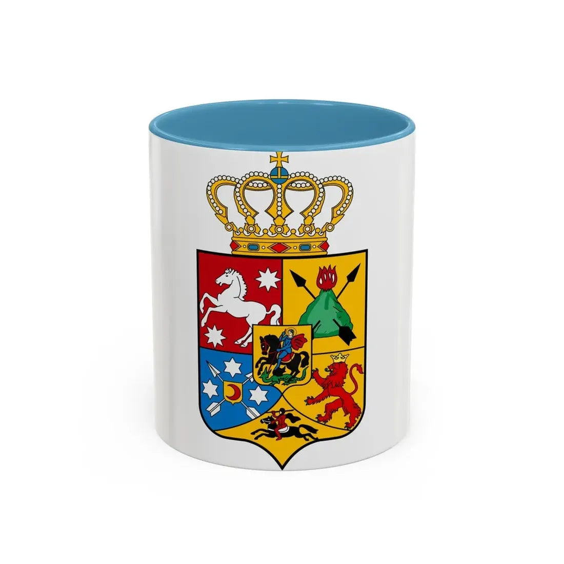 Tsardom of Georgian Emblem - Accent Coffee Mug 11oz Light Blue - Go Mug Yourself