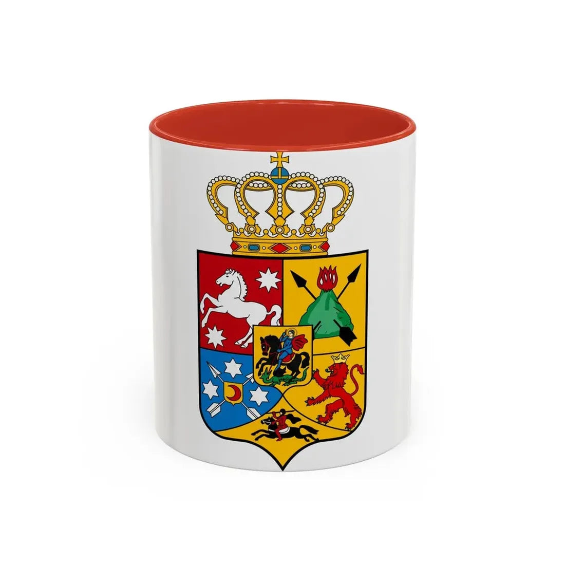 Tsardom of Georgian Emblem - Accent Coffee Mug 11oz Red - Go Mug Yourself