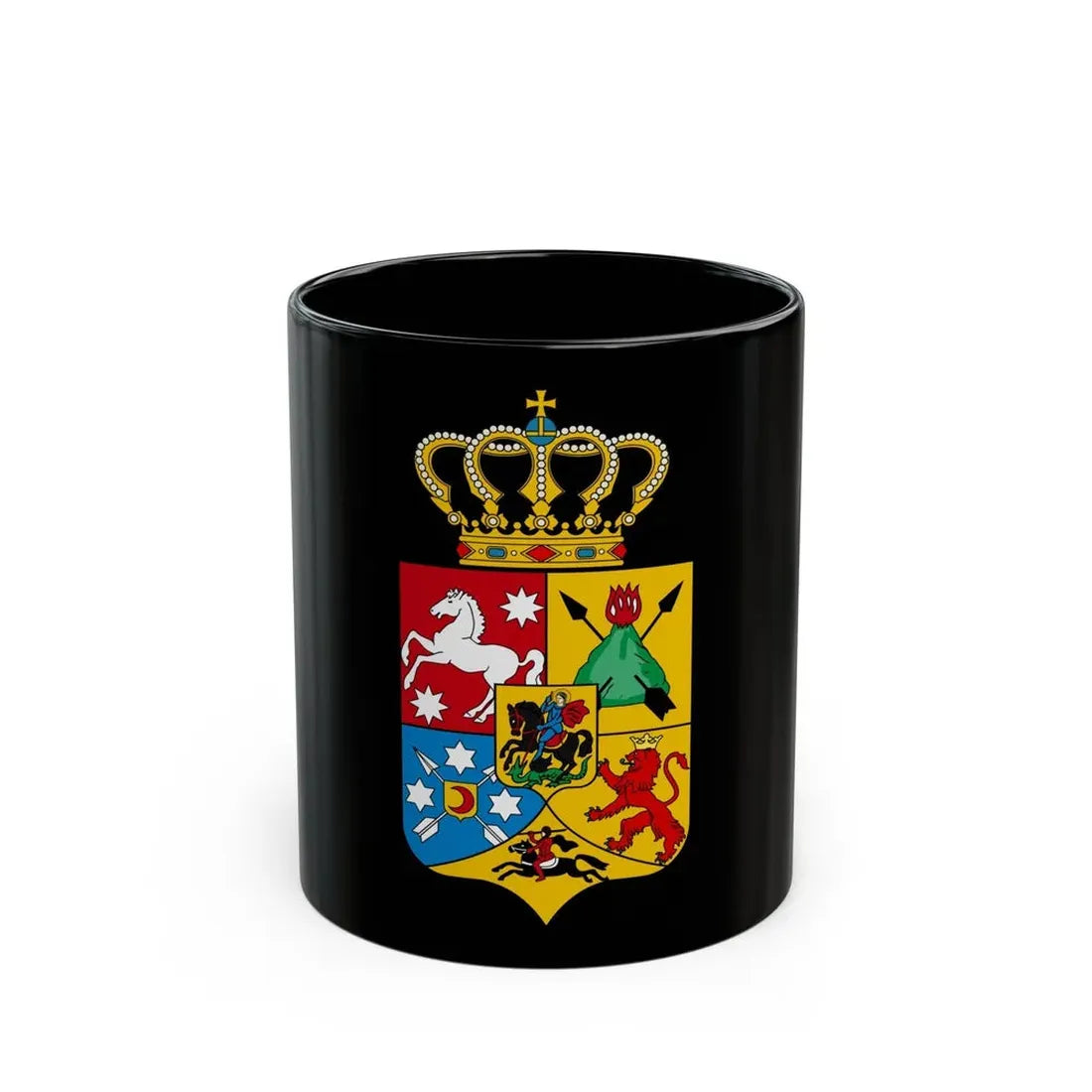 Tsardom of Georgian Emblem - Black Coffee Mug 11oz - Go Mug Yourself