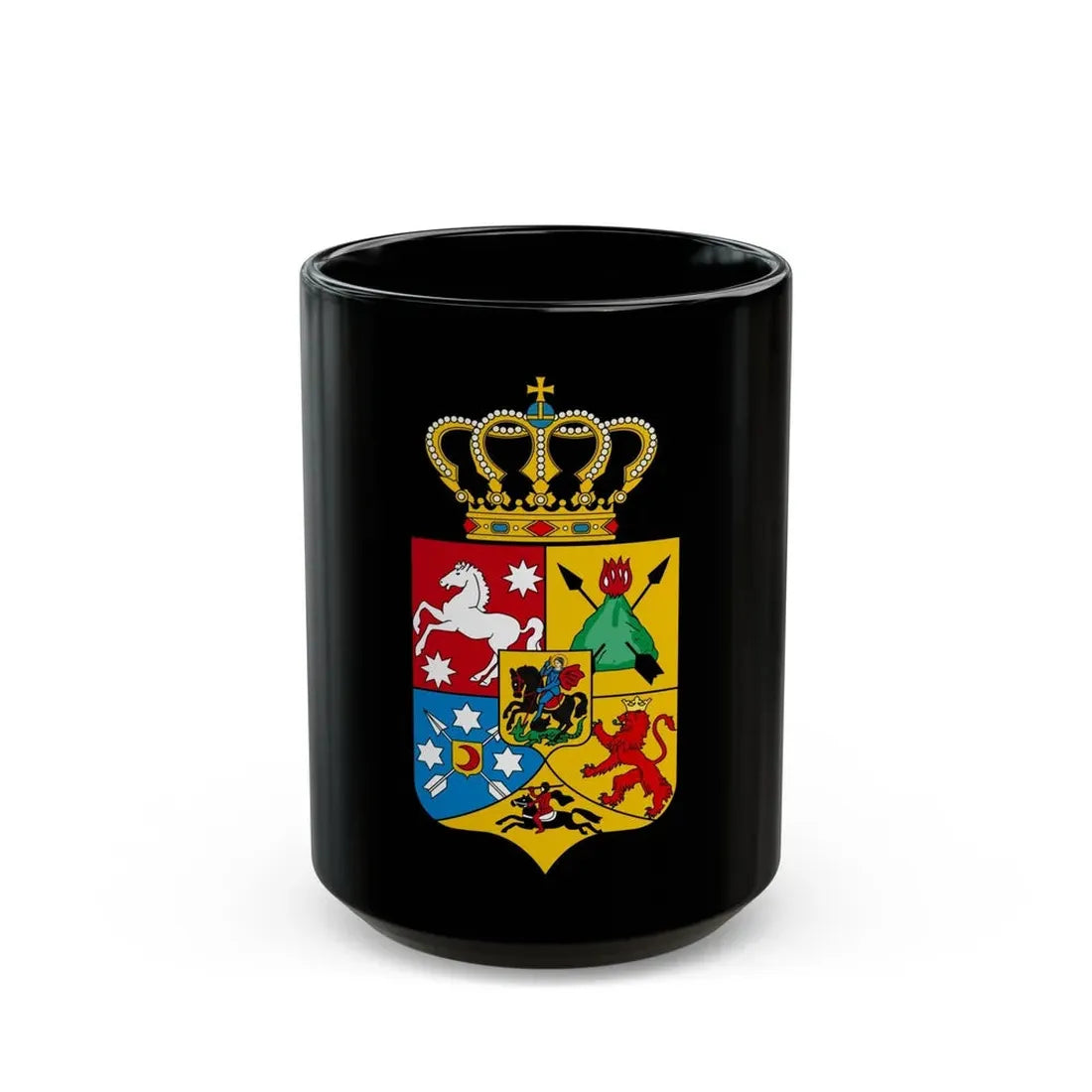 Tsardom of Georgian Emblem - Black Coffee Mug 15oz - Go Mug Yourself