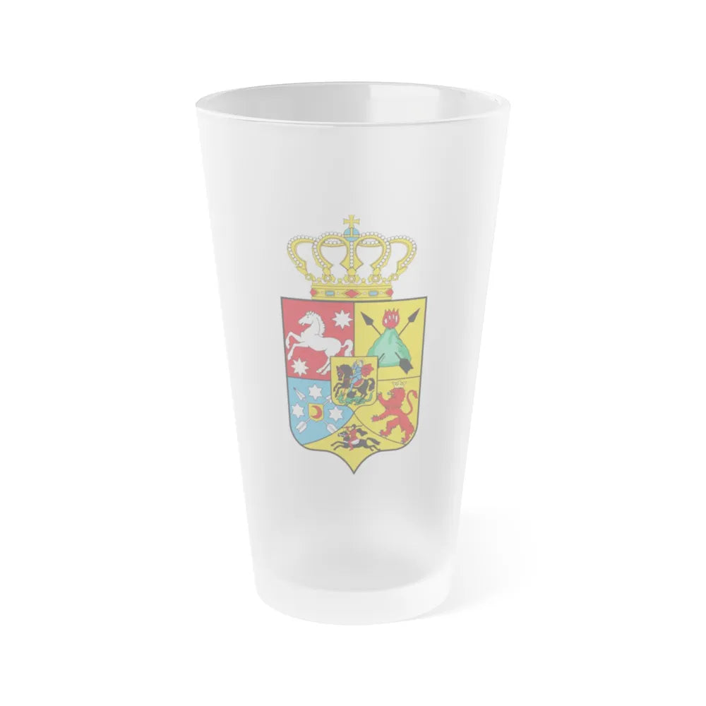 Tsardom of Georgian Emblem - Frosted Pint Glass 16oz-16oz-Frosted-Go Mug Yourself