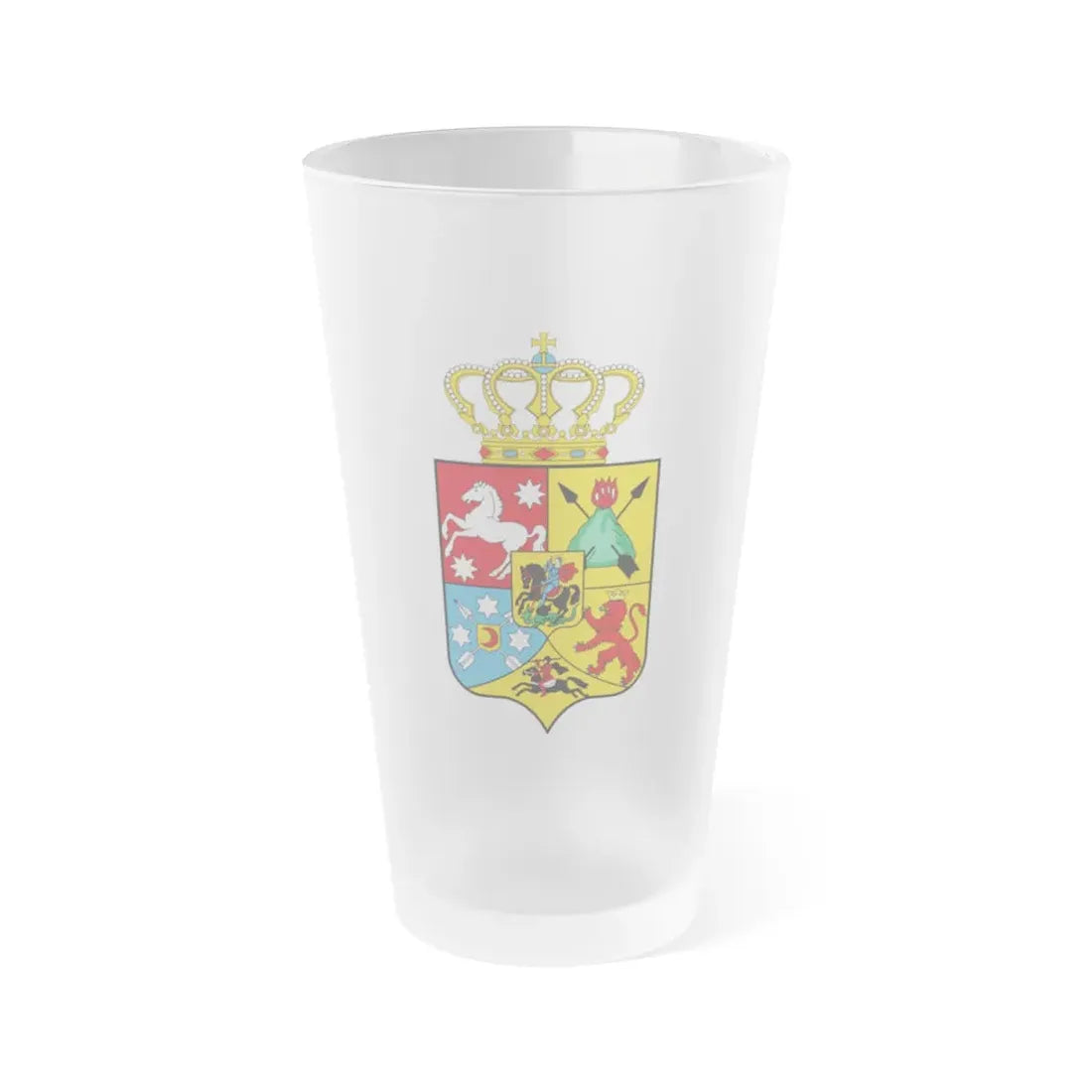Tsardom of Georgian Emblem - Frosted Pint Glass 16oz 16oz Frosted - Go Mug Yourself