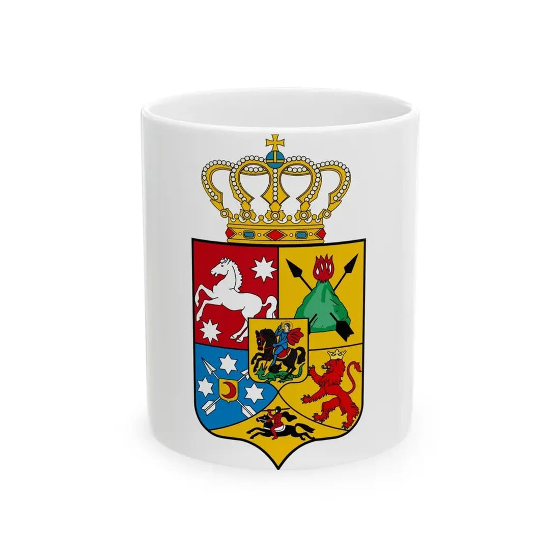 Tsardom of Georgian Emblem - White Coffee Mug 11oz - Go Mug Yourself